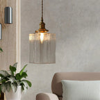 Jewel Brass Vintage Glass Pendant Light
