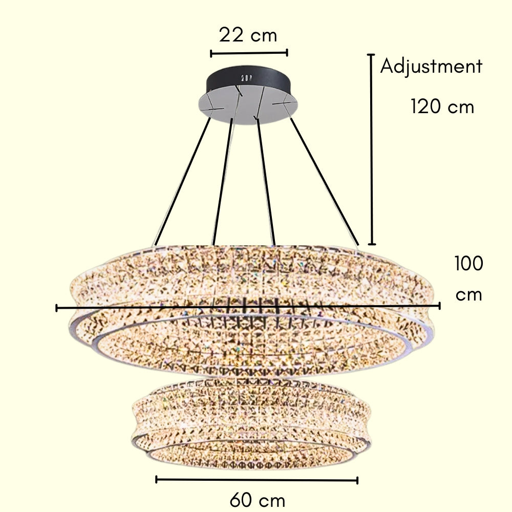 Vercellese Clear Crystal Chandelier