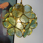 Nordic Handmade Brass Glass Pendant Light