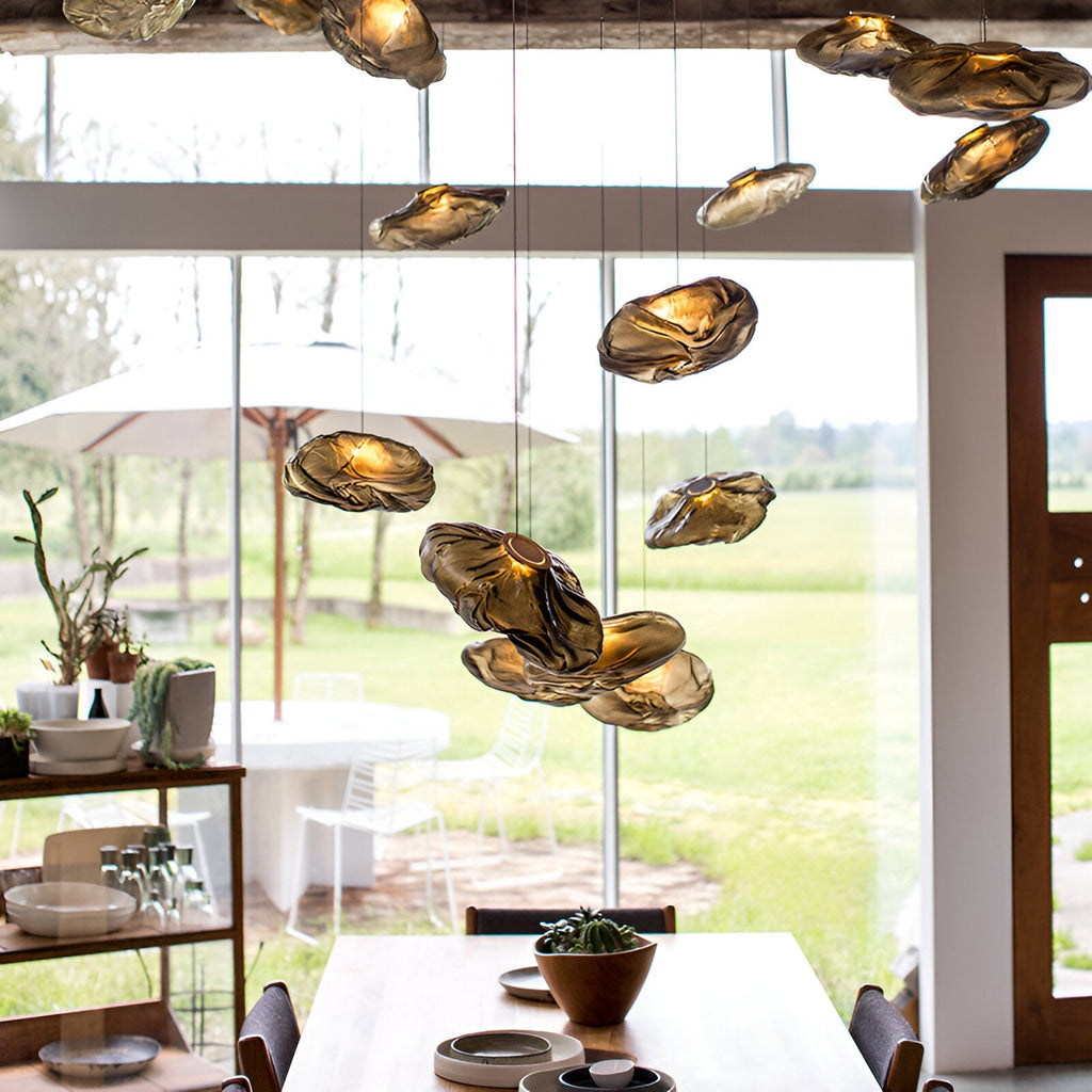 Fiberglass Clouds Minimalist Glass Pendant Light