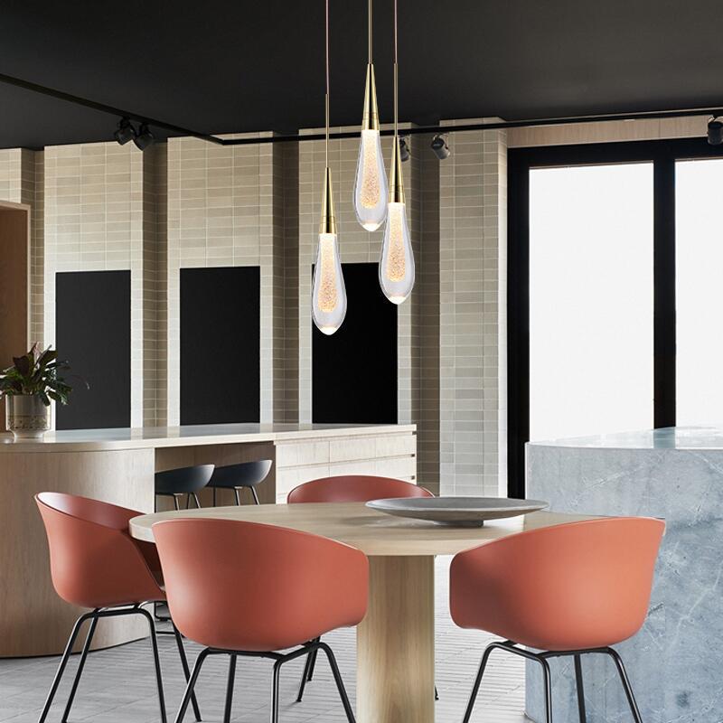 Round Droplet Panel Wiltshire Crystal Pendant Light