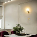 Alabaster Marble Ava Brass Wall Light