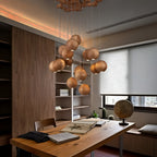 Milliere Nordic Wood Multi-Head Pendant Light