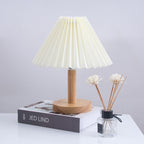Korean Retro Vintage Solid Wood Table Lamp