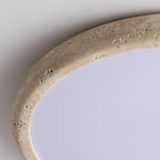 Travertine Japanese Style Round Ceiling Light