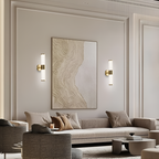 The Callum Marble and Cast Iron Modern Wall Sconce