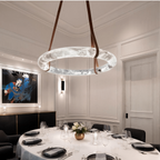 Halo Minimalist Alabaster Ring Pendant Light