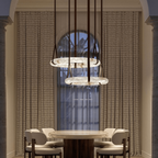 Halo Minimalist Alabaster Ring Pendant Light