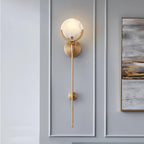 Alabaster Marble Ava Brass Wall Light