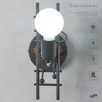 Retro Iron Art Staircase Wall Light