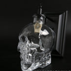 Clear Glass Skull Wall Light
