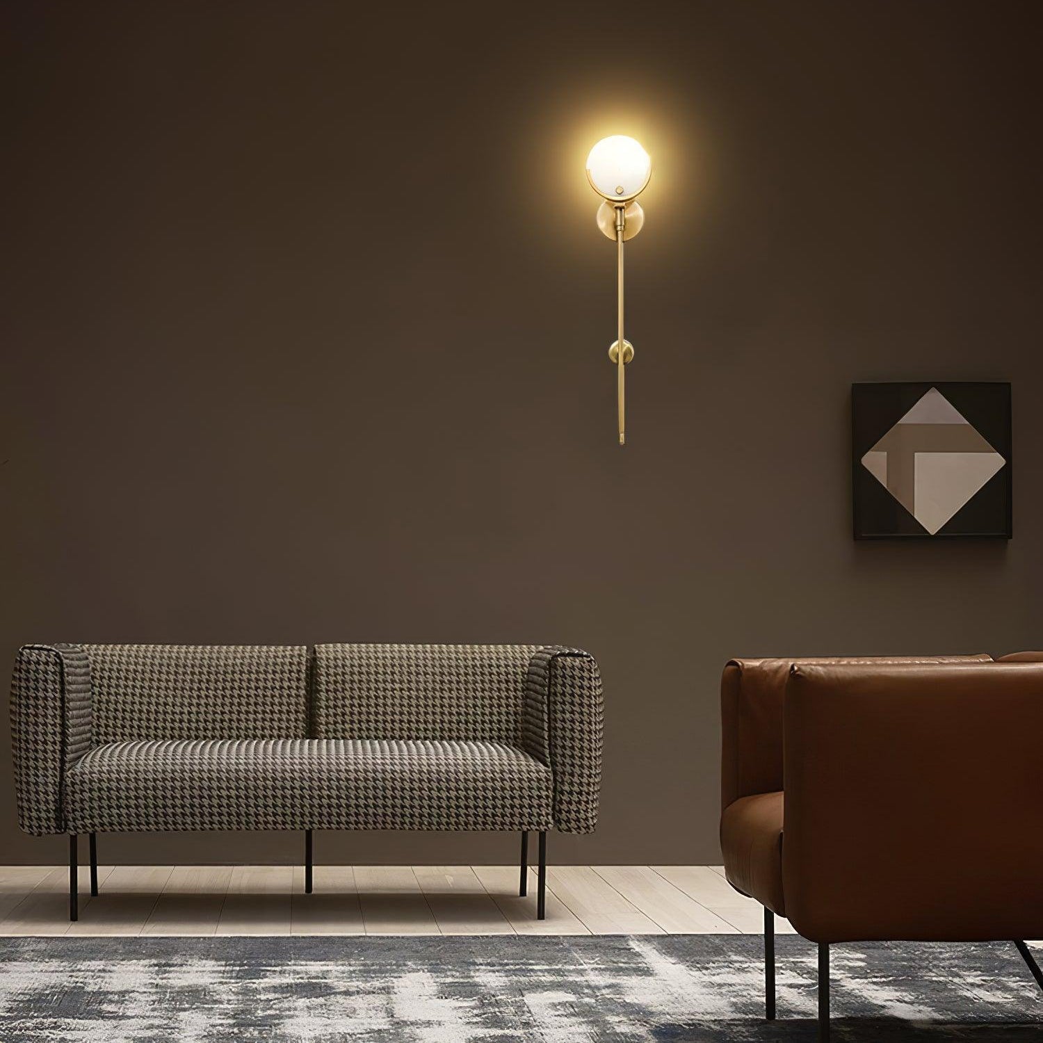 Alabaster Marble Ava Brass Wall Light