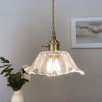 Lotus Glow Vintage Glass Pendant Light