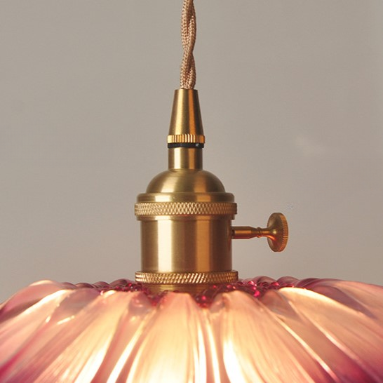 Lotus Glow Vintage Glass Pendant Light
