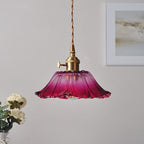 Lotus Glow Vintage Glass Pendant Light