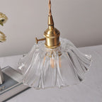 Lotus Glow Vintage Glass Pendant Light