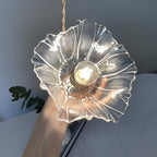 Lotus Glow Vintage Glass Pendant Light