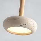Tivoli's Enchanting Oval Travertine Ceiling Lamp