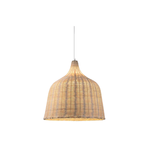 Braided Shine Natural Rattan Japandi Pendant Light
