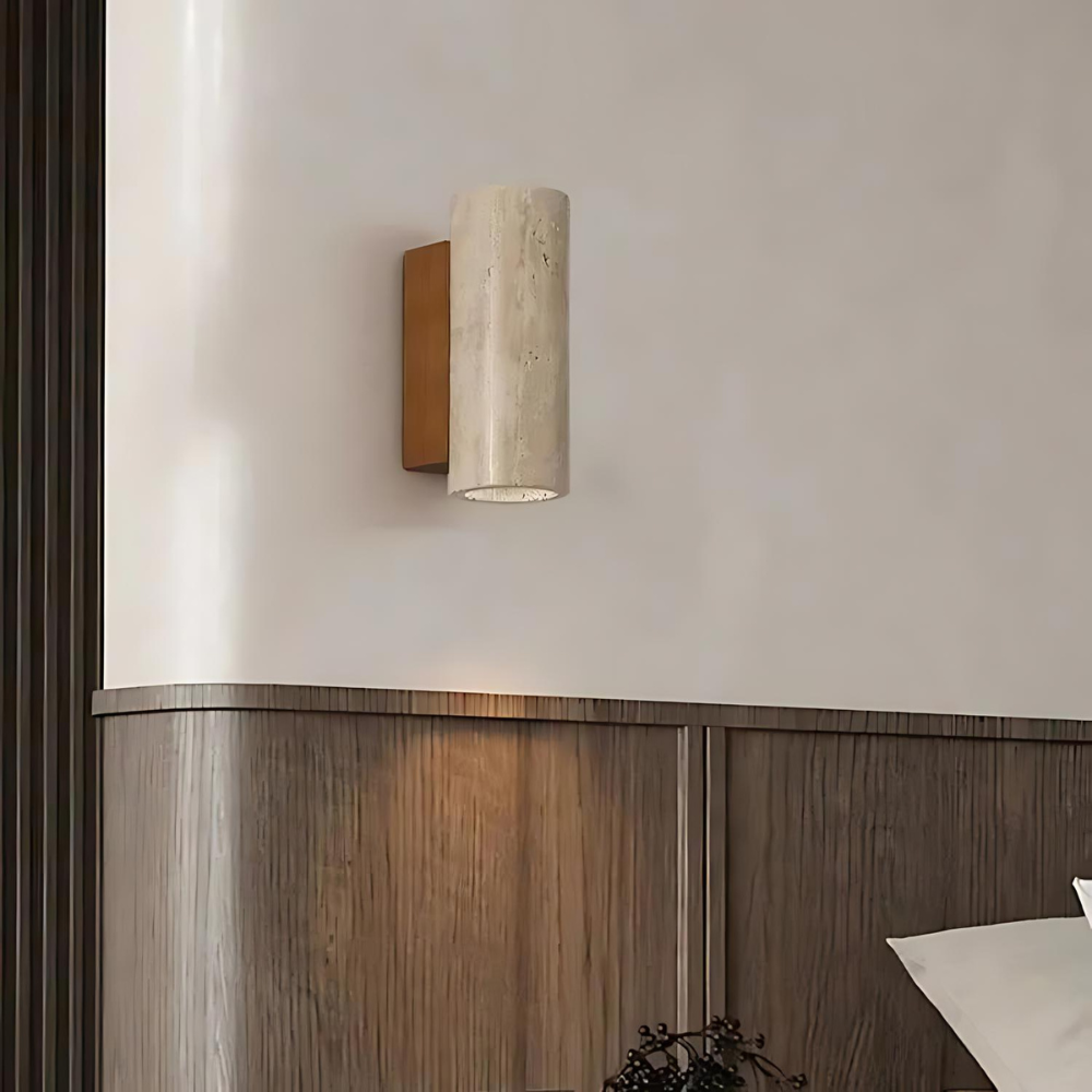 Wabi-Sabi Aura Travertine Wall Light