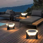 Illuminated Landing Modern Solar Iron Outdoor Lamp