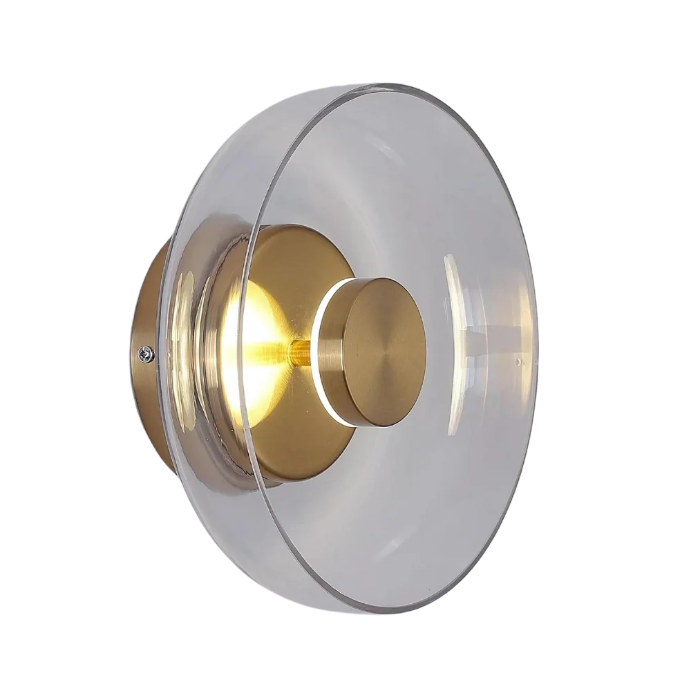 The Shimmering Glow Premium Minimalist Brass Wall Light