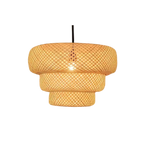 Boho Bamboo Pendant Light Fixture