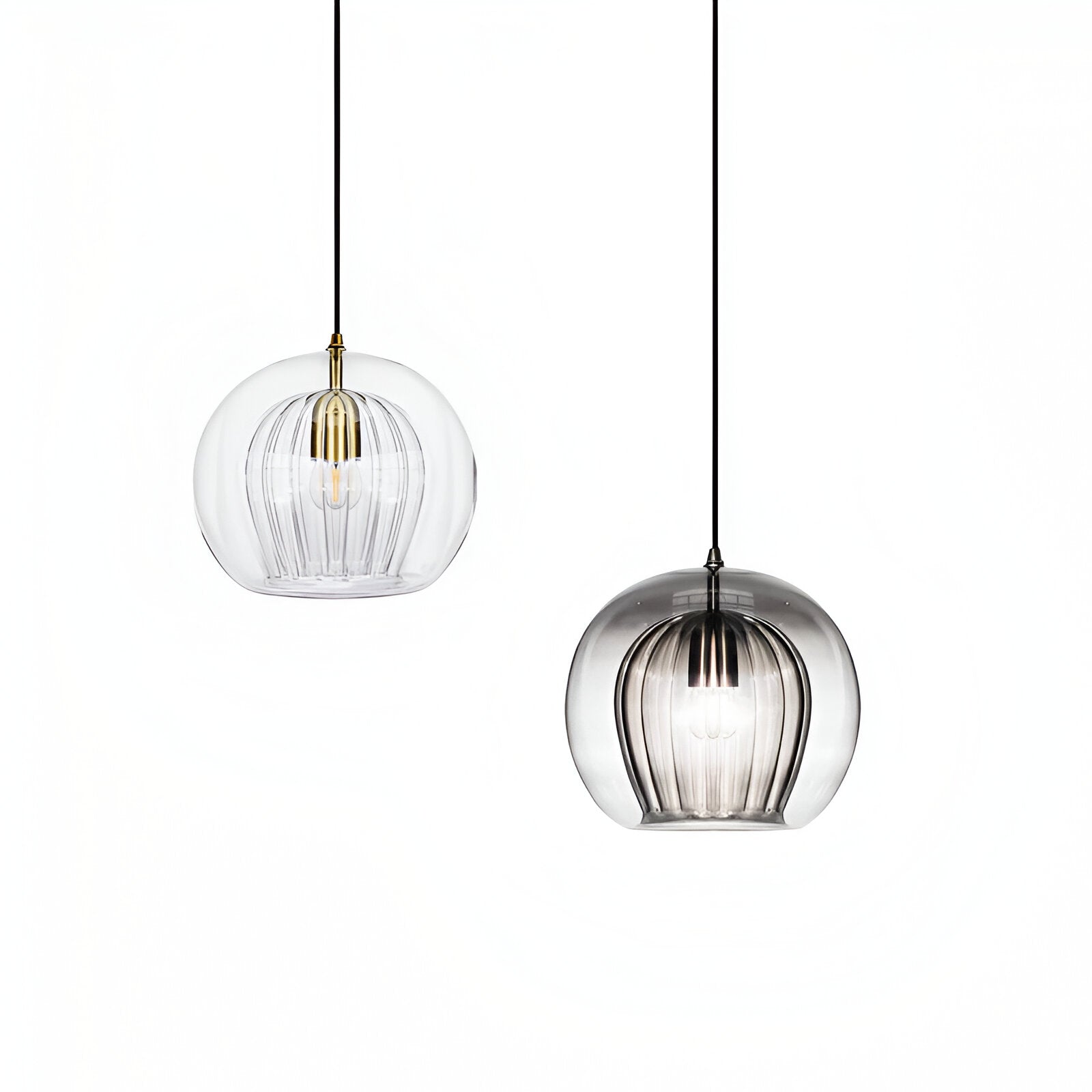 Retro Glass Globe Shape Pendant Light