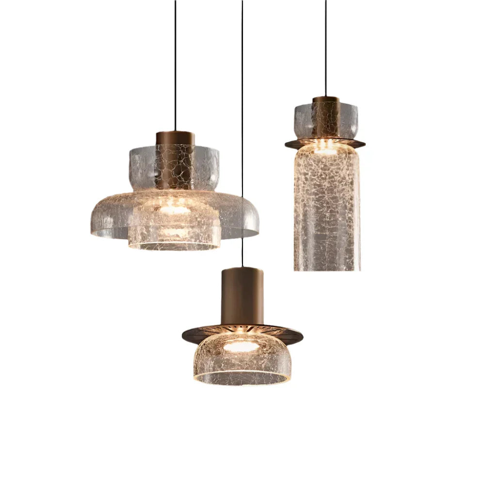 Retro Cracked Glass Pendant Light