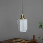 Aurelia Vintage Retro White Jade Glass Pendant Light