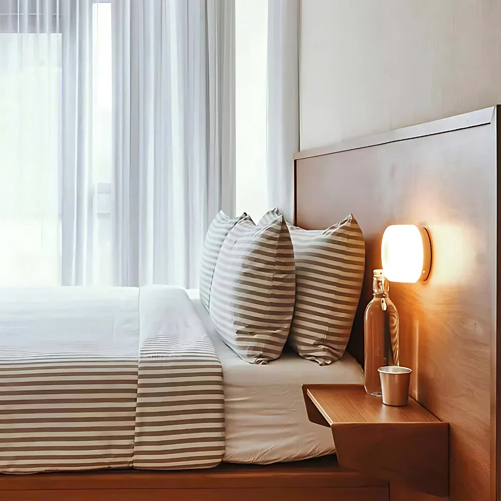 Nordic Luminous Dimple Glass Modern Wall Light