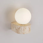 Travertine Hemisphere Wall Sconce