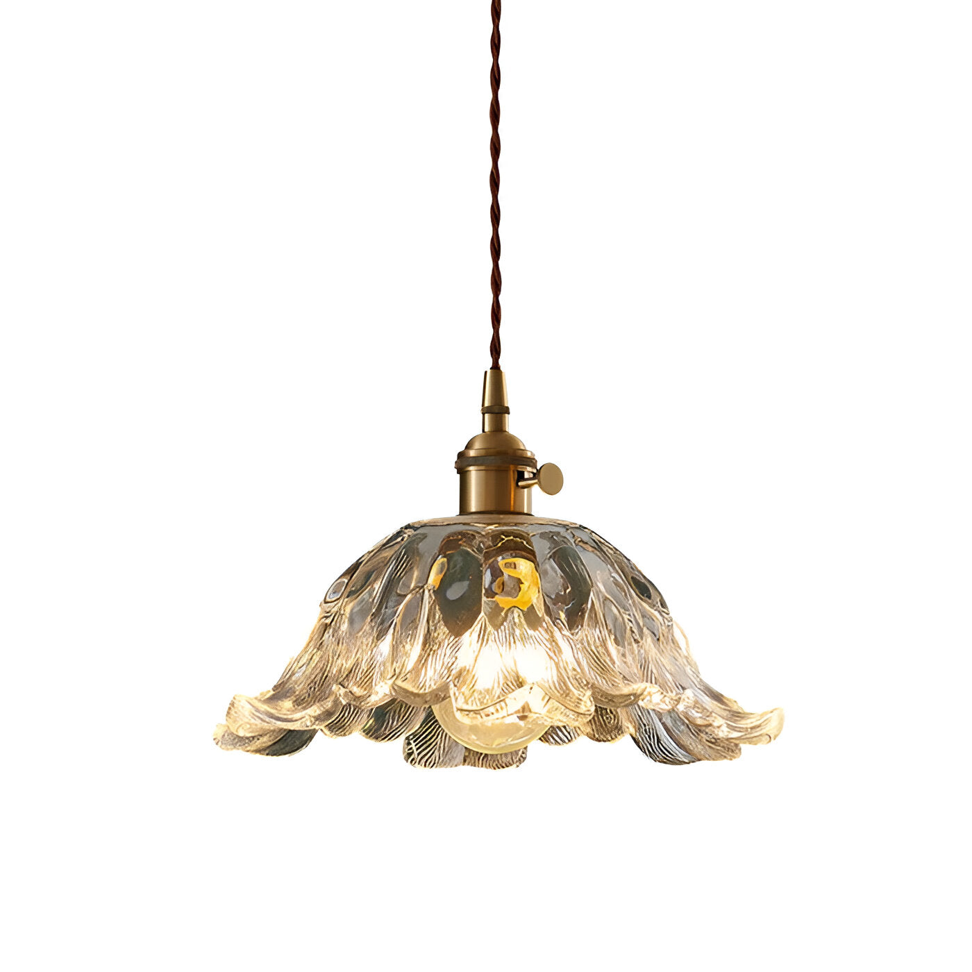 Retro French Flower Glass Pendant Light