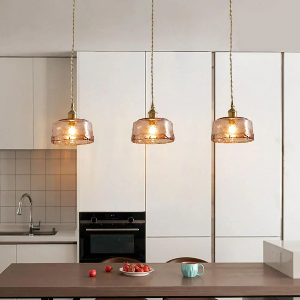 Aurex Vintage Brass Globe Pendant Light
