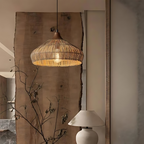 Elegant Natural Rattan Braid Boho Pendant Light