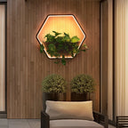 Minimalist Hexagonal Ring With Shelf  IP65 Waterproof Outdoor Light