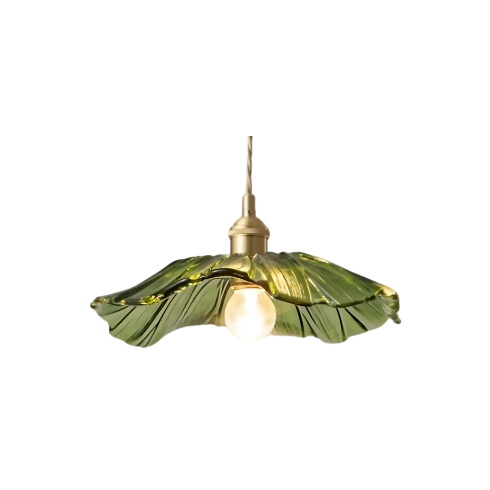 Lotus Glow Vintage Glass Pendant Light