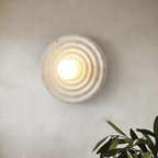 Wabi-Sabi Resin Round Circle Wall Light
