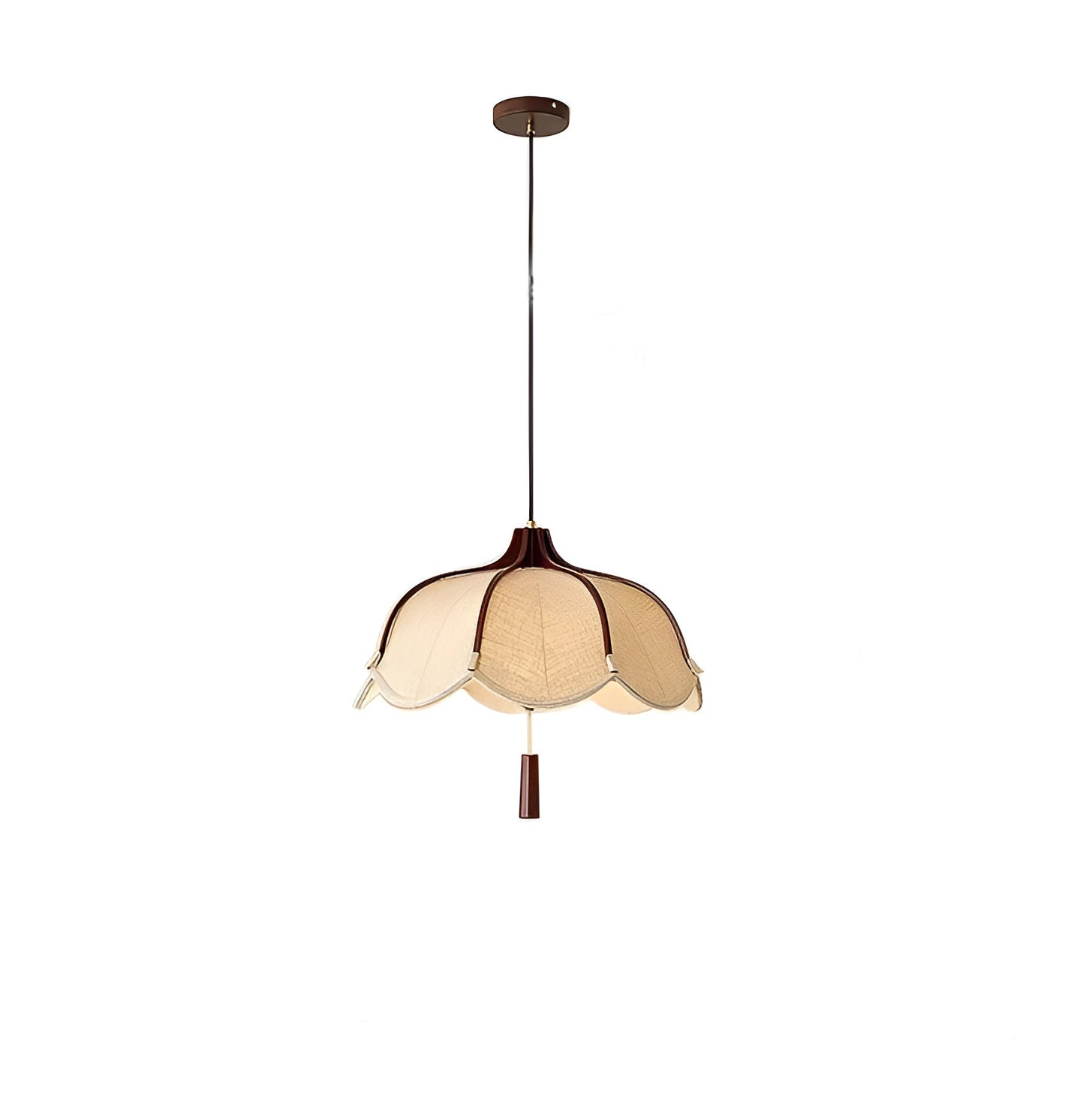 Modern Japanese Wabi Sabi Fabric Flower Shape Pendant Light