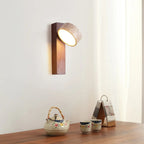 Travertine Wood Bedside Wall Light