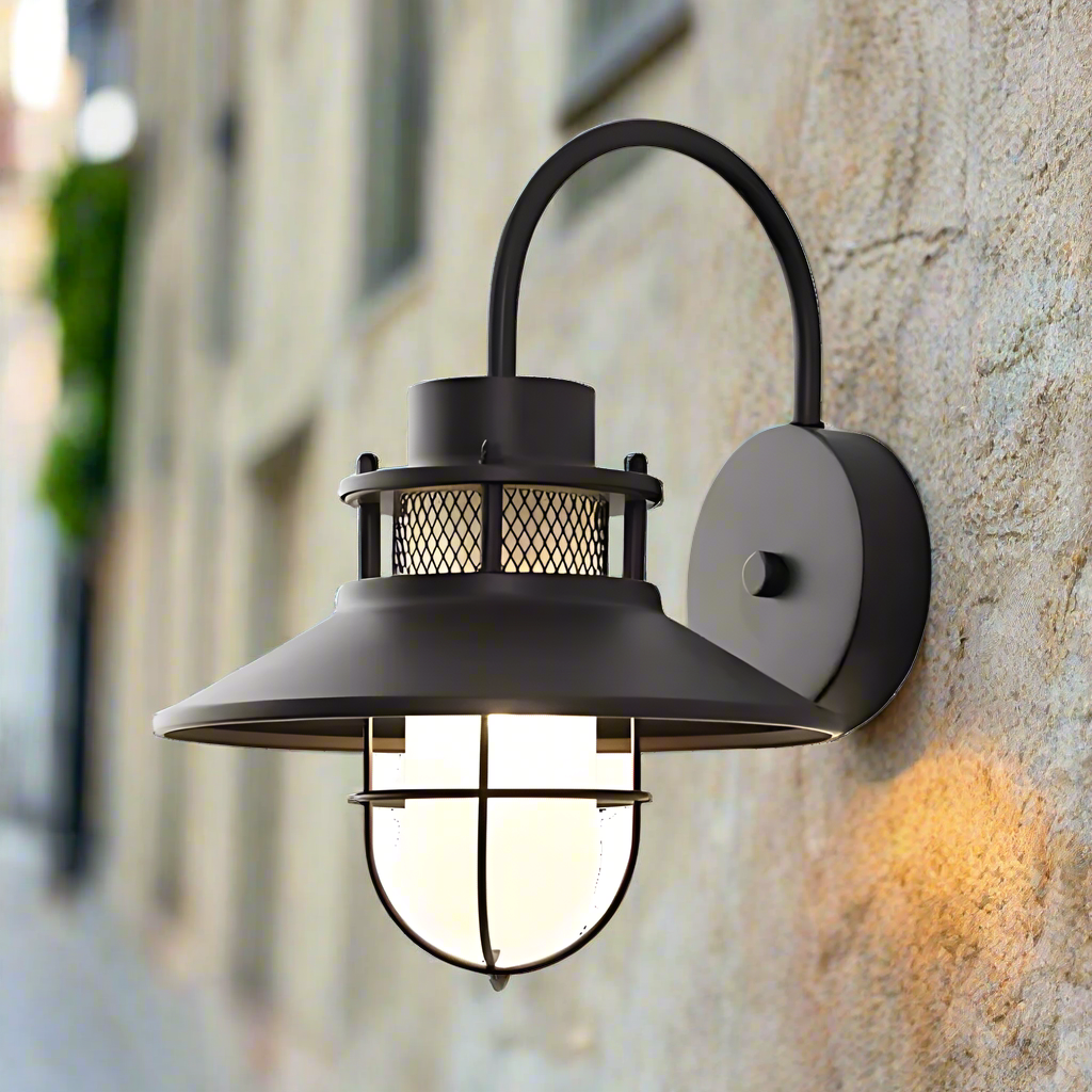 Luminous Outdoor Torch Metal Outdoor Wall Lamp