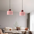 Nordic Iron Body Two-Tone Glass Pendant Light