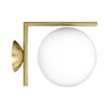 Calla Hanging Glass Globe Nordic Brass Wall Light