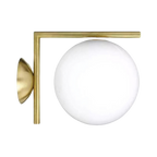 Calla Hanging Glass Globe Nordic Brass Wall Light