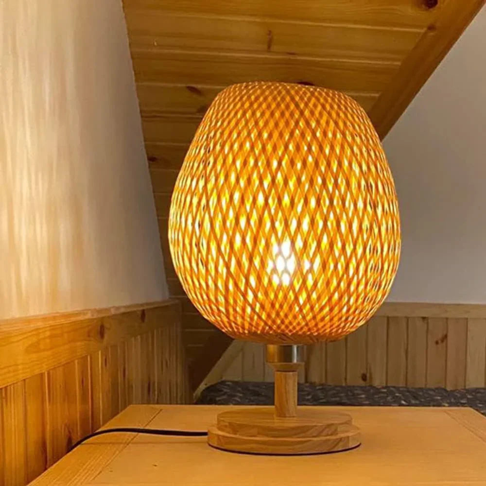 Handcrafted Sustainable Bamboo Table Lamp