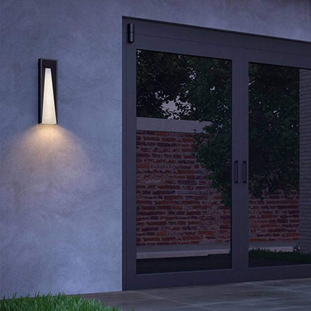 Modern Rectangular Metal IP65 Waterproof Outdoor Wall Light