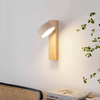 Travertine Wood Bedside Wall Light
