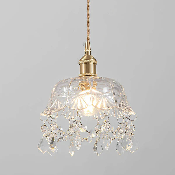 Elegant Glass European Retro Pendant Light