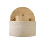 Study Reading Minimalist Travertine Stone Wall Light