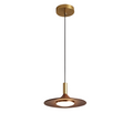 Nordic Style Walnut-Finish Iron Pendant Light
